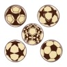 ballon football en chocolat blanc x6