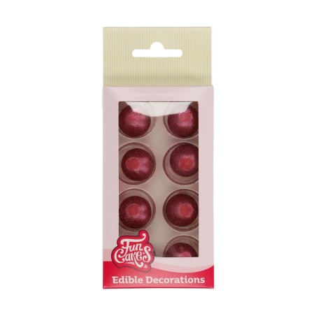 FUNCAKES BOULES CHOCO - RUBIS SET/8