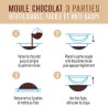 Moule chocolat en 3 parties petites barres Patisdécor