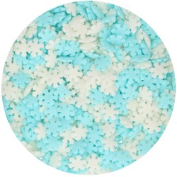 FUNCAKES FLOCONS DE NEIGE BLANC/BLEU 50 G