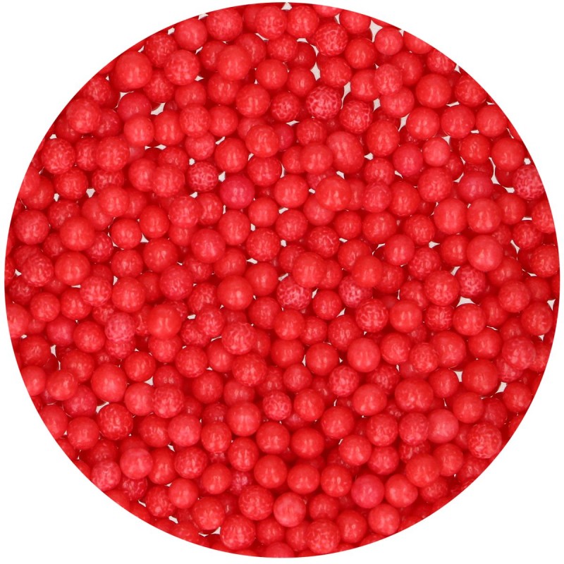 FUNCAKES PERLES SUCRE MEDIUM - ROUGE - 60G