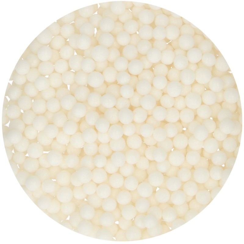 FUNCAKES PERLES SUCRE MEDIUM - BLANC - 50G