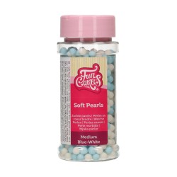 FUNCAKES PERLES SUCRE MEDIUM - BLEU/BLANC - 60G