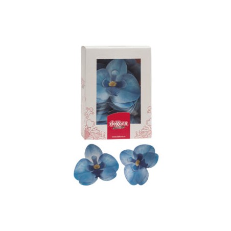 Orchid en azyme couleur bleu 8,5 -7,5cm