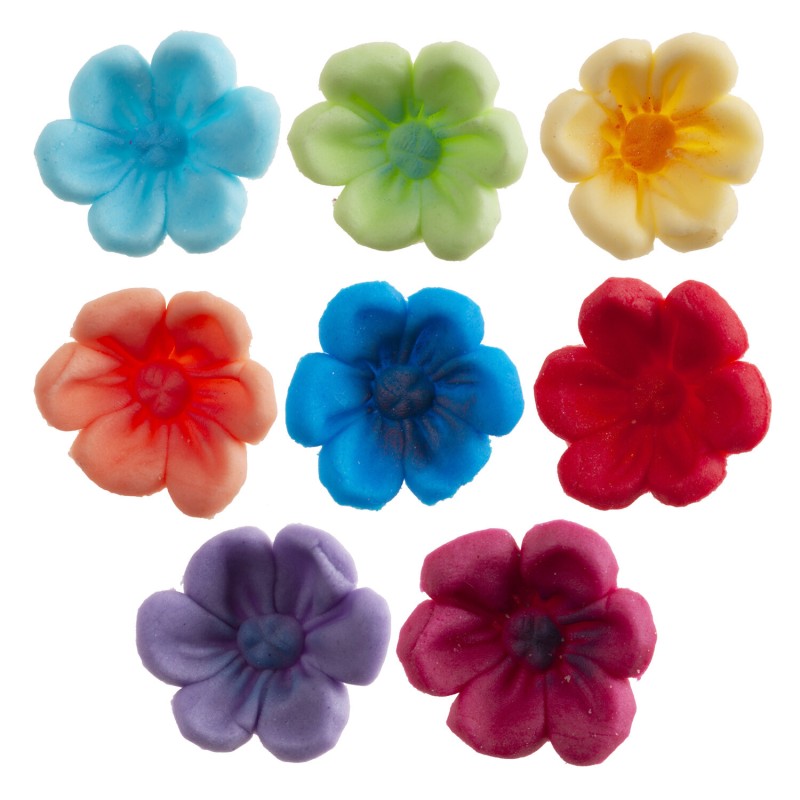 FLEUR EN SUCRE ASSORTIMENT X8 COULEURS