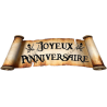 Plaquette azyme pirate joyeux anniversaire pour gâteau et cupcakes