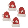 Bonnets de Père Noël en sucre X4