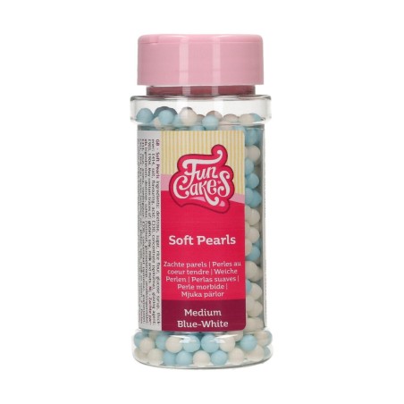 Perle Medium BLANC/BLEU 60 g - FunCakes