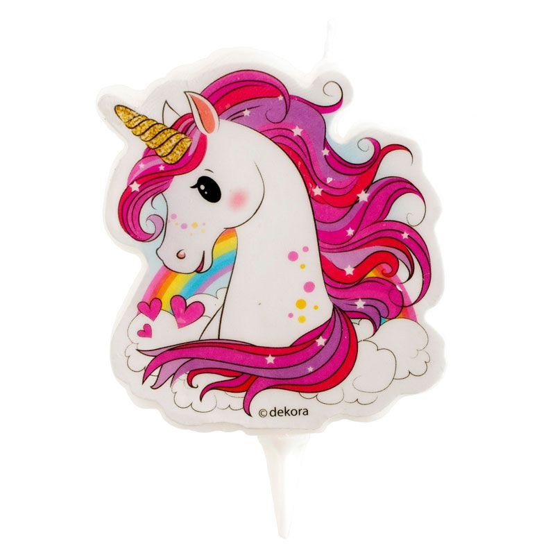 Bougie anniversaire Licorne