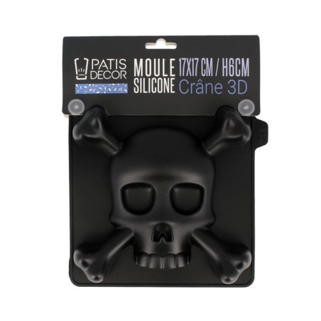 Moule silicone tête de mort 3D Patisdécor