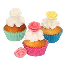 FUNCAKES DÉCORS EN SUCRE ROSES SET/8