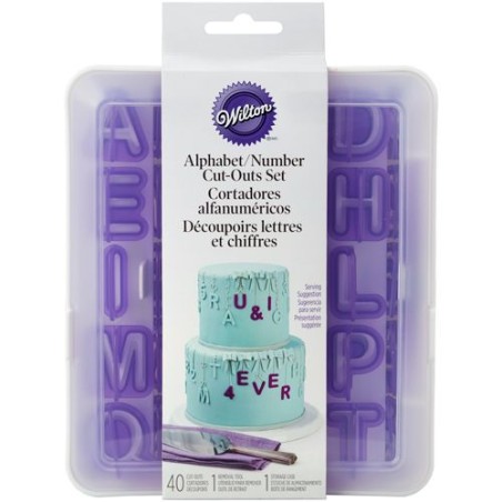 WILTON SET EMPORTE-PIÈCE -ALPHABET & CHIFFRES-